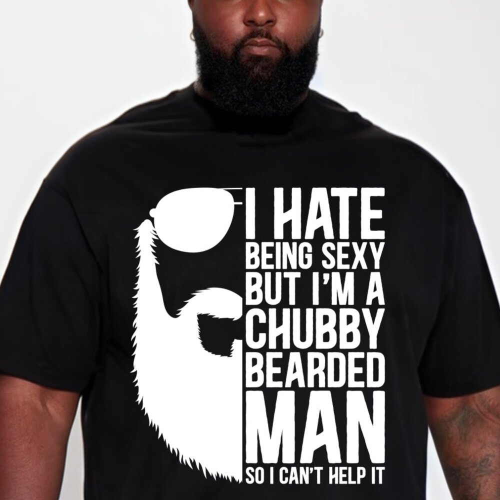 Men's Sexy Chubby Bearded Man Tee Shirt